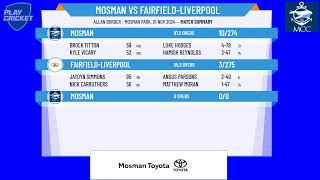 Mosman v FairfieldLiverpool [upl. by Aytida]