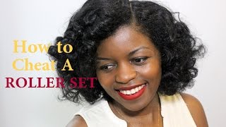 How To Cheat A Roller Set  Natural Hair  MissT1806 [upl. by Markman505]