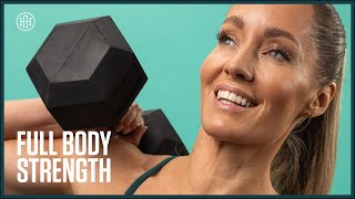 Day 56 Full Body Strength Training Workout  HR12WEEK 40 [upl. by Ahsienat]