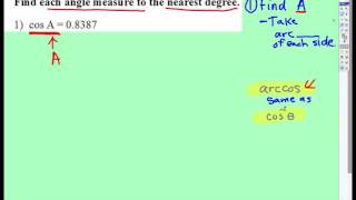 Inverse Trig ArcCos ArcSin ArcTan Wk6 [upl. by Orecic]