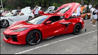 Corvettes Leaving Museum Cruise In corvette corvettec8 z06 eray fyp exhaust acceleration [upl. by Stonwin]