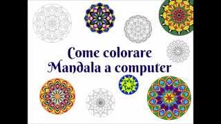 Colorare un Mandala con il computer [upl. by Redlac]