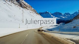 Julierpass Winter Engadin amp St Moritz 4k HQ Tour Road Driving [upl. by Aliled42]