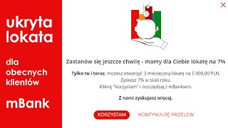 Jesteś klientem mBanku i chcesz założyć lokatę Sprawdź tą ukrytą opcję [upl. by Ttezzil]