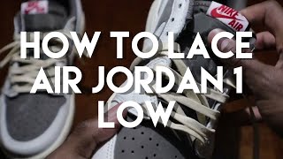 How to lace your Air Jordan 1 Low Travis Scott Reverse Mocha  Lacing Tutorial [upl. by Ahsyat]