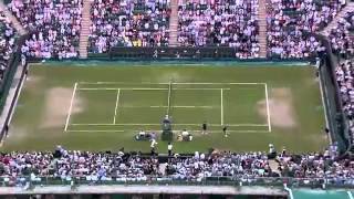 Hewitt roars into the 4th set v Janowicz  Wimbledon 2014 [upl. by Ydaj535]