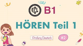 B1 Hören Teil 1 2  ECL Zertifikat  mit Lösung und Transkription [upl. by Yttik754]