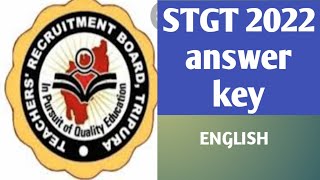 STGT English answer key 2022 [upl. by Erasmus]