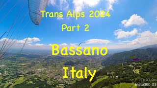 Trans Alps 2024 Part 2 Paragliding in Bassano Italy paragliding insta360 adventure [upl. by Molton]