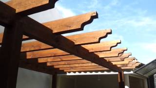 Pergola de Madera instalación en Monterrey [upl. by Camilia669]