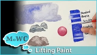 Lifting and Removing Watercolor Pigment – Tips and Techniques [upl. by Einnaffit]