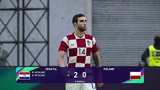 PES 2021  Chorwacja  Polska  Liga Narodów 2024 [upl. by Atsiuqal]