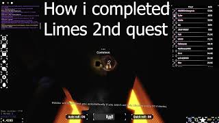 How I Completed Lime 2nd Quest SOLS RNG [upl. by Joanne826]