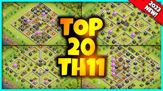 New BEST TH11 BASE WARTROPHY Base Link 2023 Top20 Clash of Clans  Town Hall 11 Farm Base [upl. by Crissy]