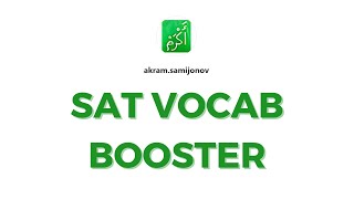 SAT Vocab List 1 [upl. by Quintessa]