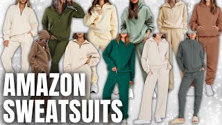 HUGE Sweatsuit Loungewear TryOn Haul amp Review from Amazon [upl. by Zebapda]