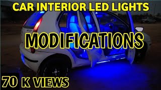 Interior LED Lights Modification Car roof Lights InstallationCabin Light DIY CAR MODESRK CREATIONS [upl. by Clayberg]