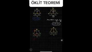 Öklit teoremi  konu  geometri maths mathematics keşfet keşfetteyiz global [upl. by Elokkin]