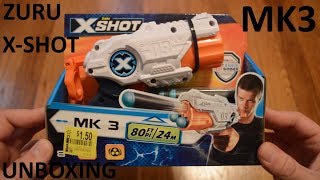 Unboxing Zuru XShot MK3 Dart Blaster With 12 Foam Darts [upl. by Honoria450]