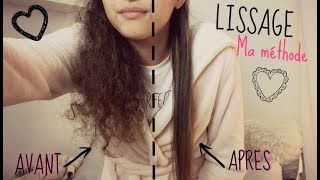 Comment lisser des cheveux bouclés  Ma méthode [upl. by Ahsika]