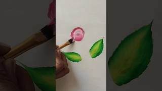 1 Stroke Flower Painting 😱🌹 shorts stroke [upl. by Norvall462]