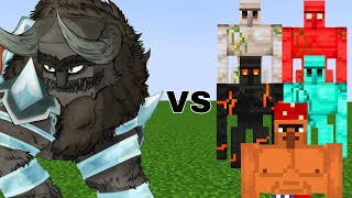 All Golems vs Ravager  Minecraft Mob Battle  Ravager Vs Iron Golem Vs Gold Golem [upl. by Adalai]