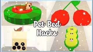 Pet Bed Hacks 2 😴  Adopt Me Building Hacks • Itz Sweet Mango ♡︎ [upl. by Quartus]