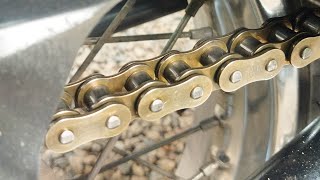 Classic 350 Chain deep cleaning and lubing at home [upl. by Neelyhtak]