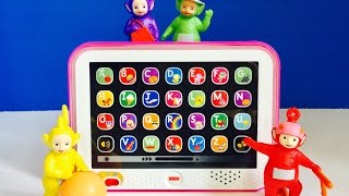 FISHER PRICE Laugh amp Learn Smart Stages Alphabet TABLET Opening with TELETUBBIES TOYS [upl. by Kare]