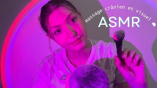 ASMR  Massage crânien intense avec visuel hand movements pinceau [upl. by Anirt]