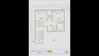 35 x 40 East facing house plan shorts design construction rentalproperty [upl. by Ahsinal93]