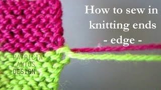 How to sew in knitting ends at edge [upl. by Irep809]