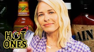 Chelsea Handler Goes Off the Rails While Eating Spicy Wings  Hot Ones [upl. by Novia]