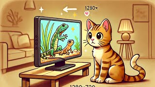 🐱CAT GAMES TV l Chirping Birds Scurrying mouse amp bug frog [upl. by Correy]