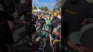 EMOTIONS BINIAM GIRMAY 🥹🥇🥇🥇 cycling tourdefrance eritrea [upl. by Edee833]