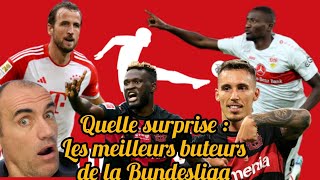 Les 20 Meilleurs Buteurs de la Bundesliga 20232024 kane sehouguirassy bundesliga fulkrüg bvb [upl. by Gilbert]