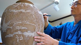 Wonderful The process of making pottery The best potter in Korea [upl. by Farley]