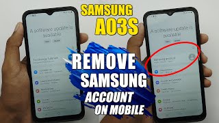 How To Remove Samsung Account From Mobile  Samsung Galaxy A03s [upl. by Obidiah]