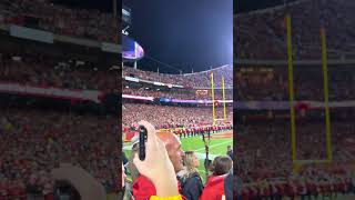 Arrowhead Stadium kansascity sports chiefs chiefskingdom fireworks nfl nationalanthem [upl. by Arnaud]