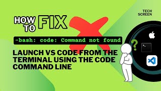 Open VS Code from terminal  code Command not found [upl. by Redleh]