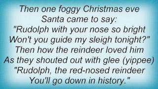 Jack Johnson  Rudolph The RedNosed Reindeer Lyrics [upl. by Ermentrude644]