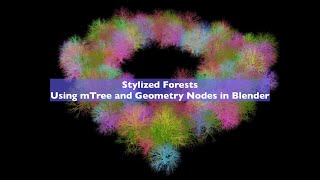 LIVENODING Stylized Forest Using Geometry Nodes and mTree Addon [upl. by Bosch]