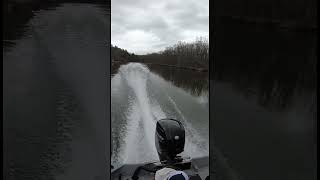 StealthCraft Jet Sled running the Manistee River steelhead fishing bigsalmon bigfish salmon [upl. by Sirois]