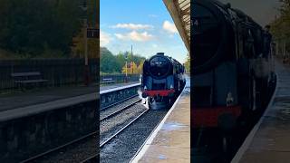 heritage steamlocomotive engine elr ramsbottom station levelcrossing 92134 9f nonstop [upl. by Cila796]