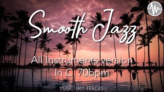 Smooth Jazz Jam C Major 70BPM All Instruments BackingTrack [upl. by Olfe]