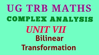 Bilinear Transformation  UGTRB MATHS [upl. by Correy]