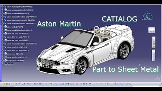 Aston Martin Part to Sheet Metal  CATIA V5 [upl. by Ateekahs205]