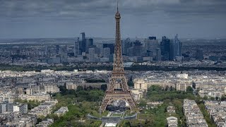 2024 Paris Olympics Countdown  Paris skyline [upl. by Nemrac]