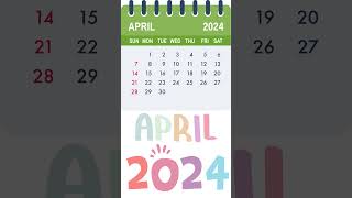 april calendar 2024 printable 📅 Calendar 365 📅 [upl. by Athalia]