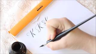 The Letter K  Basic Calligraphy Tutorial [upl. by Attenohs781]